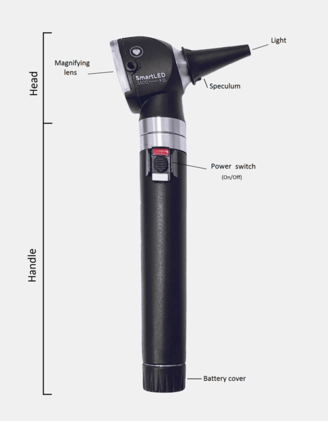 One of those things with a light in it that doctors use to look in people's ears